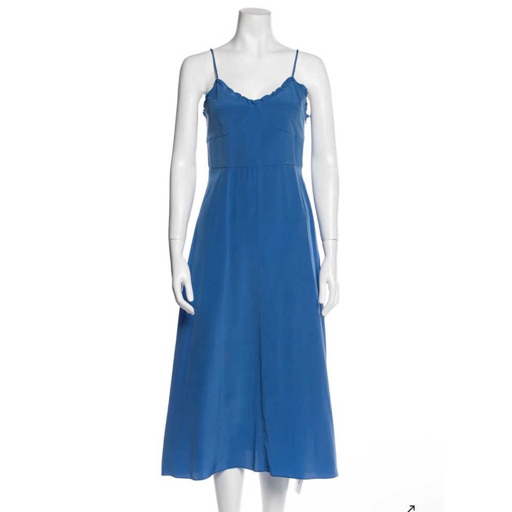 Tibi Blue Sleeveless Spaghetti Strap Sundress